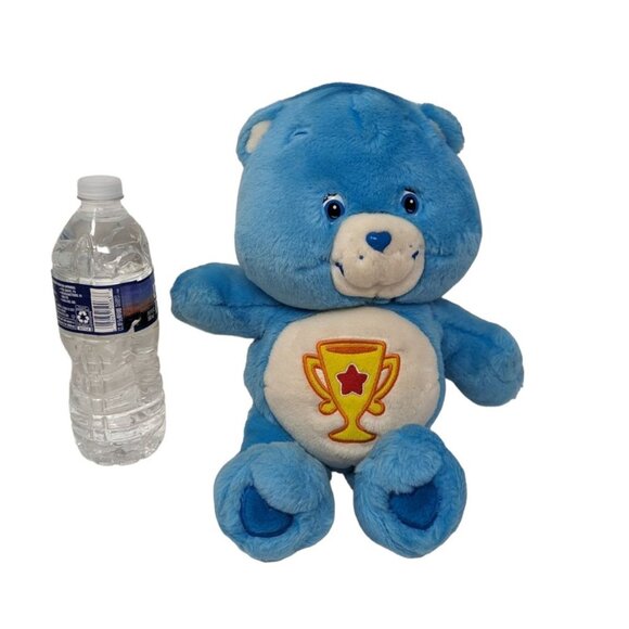 Vintage 2003 Blue Champ Care Bear Trophy Plush Stuffed Animal Soft Toy Medium - Picture 3 of 7